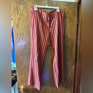 Lioness Coral and Black Striped Pants